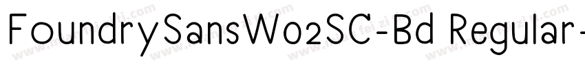 FoundrySansW02SC-Bd Regular字体转换